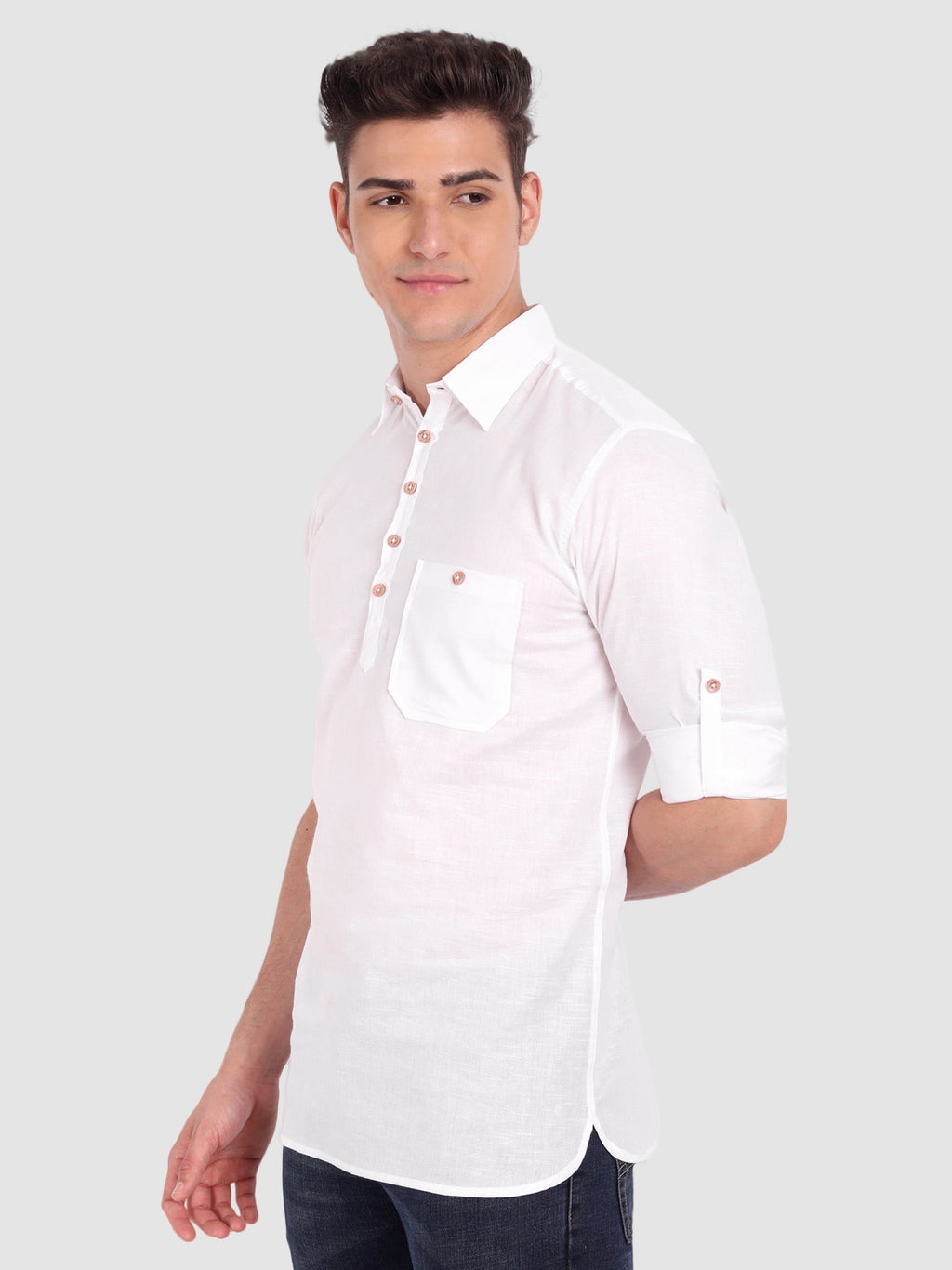 Mens Full Sleeve Casual Cotton Kurta