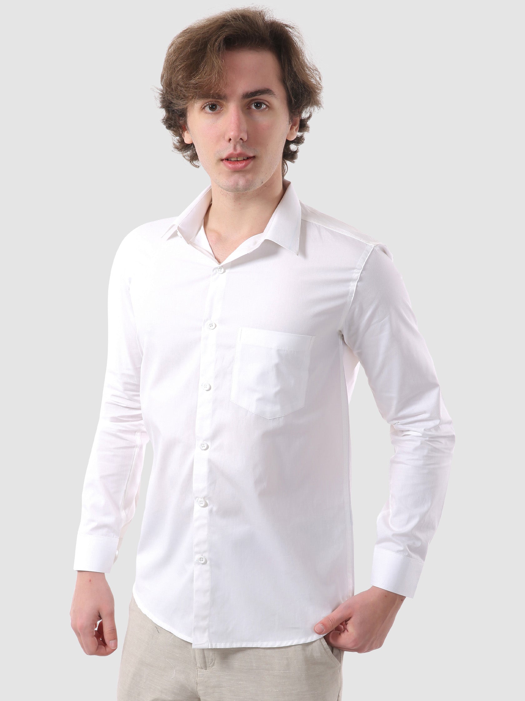 Mens Formal Full Sleeve Plain Shirt Main image