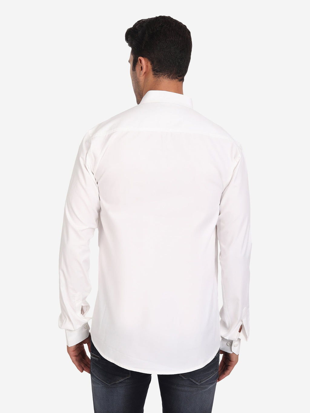 Men Pure Cotton Mandarin Collar Casual Shirt
