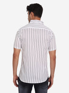 Mens Double Strip Half Sleeve Shirt