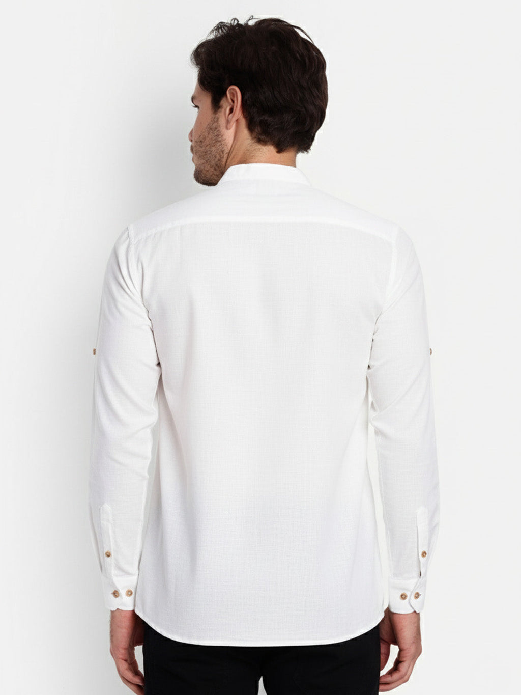 Mens Casual Slim Fit Full Sleeve Double Pocket Cotton Trendy Kurta