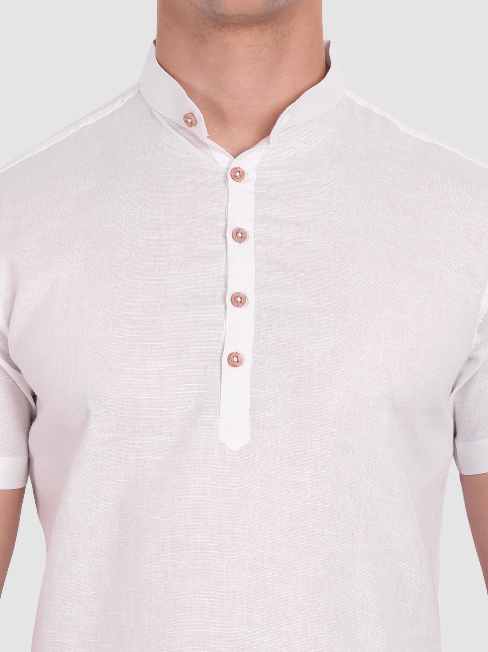 Mens Half Sleeve Casual Cotton Kurta