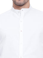 Men Designer Contrast Button Slim Fit Cotton Shirt