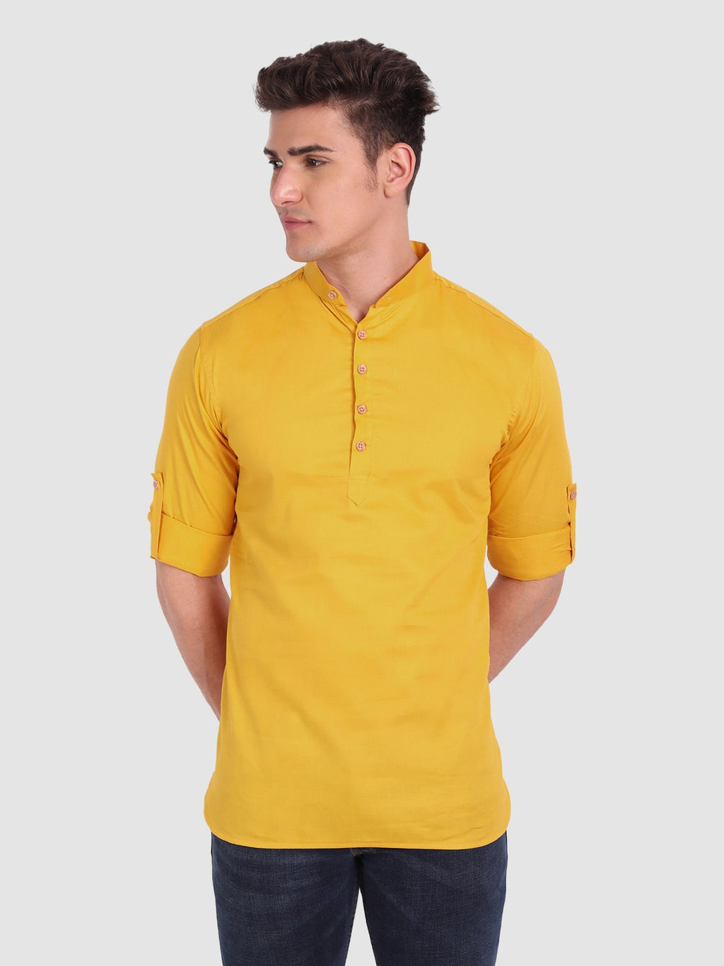 Mens Casual Slim Fit Full Sleeve Cotton Kurta