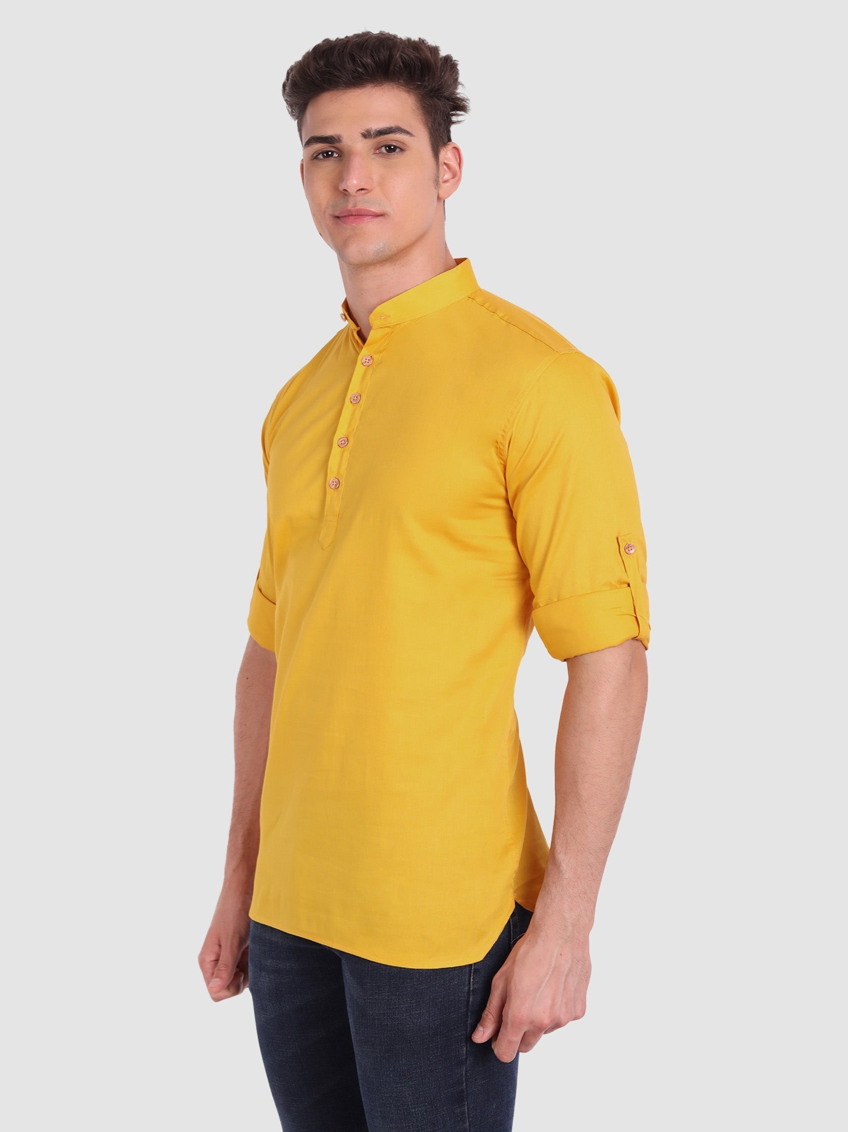 Mens Casual Slim Fit Full Sleeve Cotton Kurta