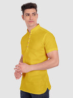 Mens Half Sleeve Casual Cotton Kurta