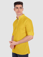 Mens Casual ZIP Style Full Sleeve Cotton Kurta