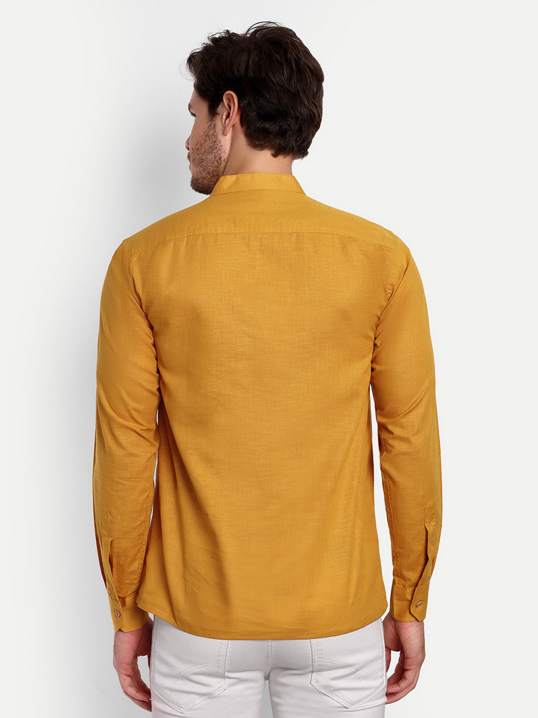 Mens Casual Slim Fit Full Sleeve Double Pocket Cotton Trendy Kurta