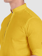 Mens Casual ZIP Style Full Sleeve Cotton Kurta