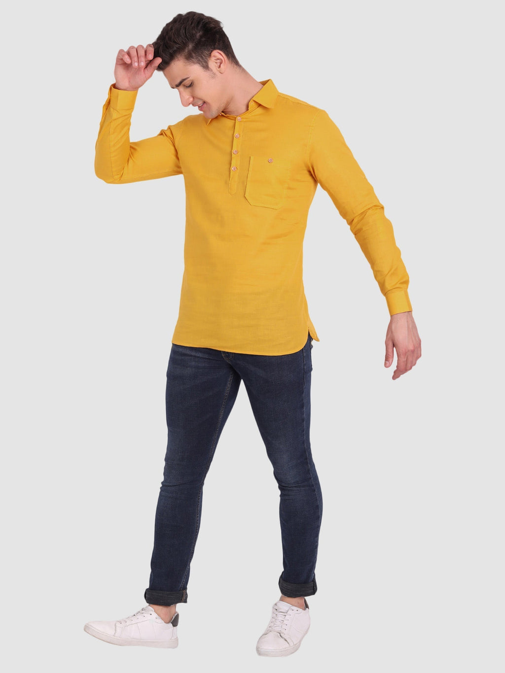 Mens Full Sleeve Casual Cotton Kurta